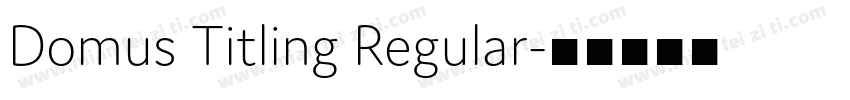 Domus Titling Regular字体转换